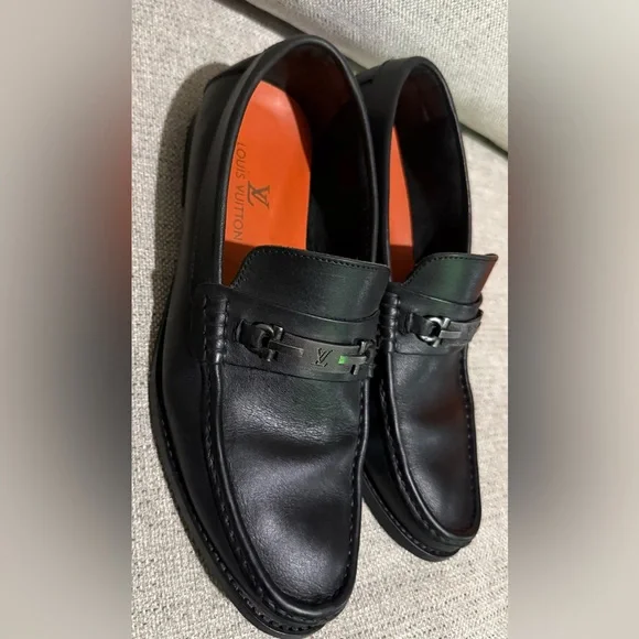 Louis Vuitton Black Leather Loafers - Picture 2 of 6